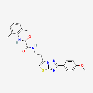 molecular formula C23H23N5O3S B2879858 N1-(2,6-dimethylphenyl)-N2-(2-(2-(4-methoxyphenyl)thiazolo[3,2-b][1,2,4]triazol-6-yl)ethyl)oxalamide CAS No. 894032-47-4