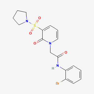 B2879859 N-(2-bromophenyl)-2-(2-oxo-3-(pyrrolidin-1-ylsulfonyl)pyridin-1(2H)-yl)acetamide CAS No. 1251561-92-8