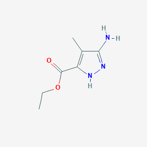 molecular formula C7H11N3O2 B2879860 ethyl 3-amino-4-methyl-1H-pyrazole-5-carboxylate CAS No. 1357795-98-2