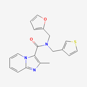 molecular formula C19H17N3O2S B2879862 N-(furan-2-ylmethyl)-2-methyl-N-(thiophen-3-ylmethyl)imidazo[1,2-a]pyridine-3-carboxamide CAS No. 1235337-98-0