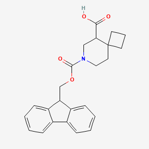 molecular formula C24H25NO4 B2879867 7-(9H-Fluoren-9-ylmethoxycarbonyl)-7-azaspiro[3.5]nonane-9-carboxylic acid CAS No. 2219369-68-1