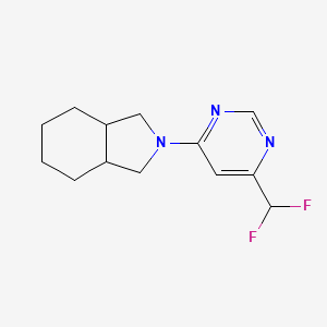 molecular formula C13H17F2N3 B2879874 2-[6-(difluoromethyl)pyrimidin-4-yl]-octahydro-1H-isoindole CAS No. 2097892-94-7
