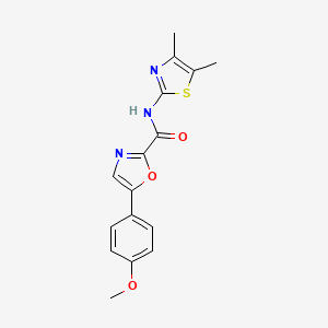 molecular formula C16H15N3O3S B2879893 N-(4,5-dimethyl-1,3-thiazol-2-yl)-5-(4-methoxyphenyl)-1,3-oxazole-2-carboxamide CAS No. 1798679-70-5