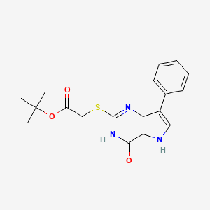 tert-butyl [(4-oxo-7-phenyl-4,5-dihydro-3H-pyrrolo[3,2-d]pyrimidin-2-yl)thio]acetate