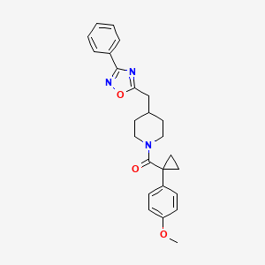 1-{[1-(4-Methoxyphenyl)cyclopropyl]carbonyl}-4-[(3-phenyl-1,2,4-oxadiazol-5-yl)methyl]piperidine