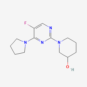 1-(5-Fluoro-4-(pyrrolidin-1-yl)pyrimidin-2-yl)piperidin-3-ol
