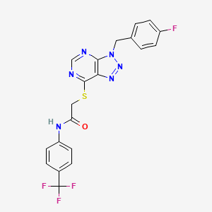 2-((3-(4-fluorobenzyl)-3H-[1,2,3]triazolo[4,5-d]pyrimidin-7-yl)thio)-N-(4-(trifluoromethyl)phenyl)acetamide