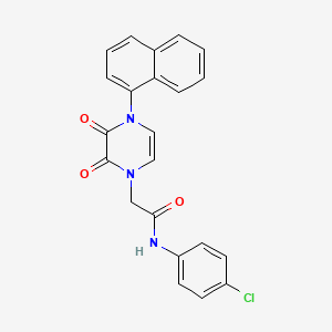molecular formula C22H16ClN3O3 B2879911 N-(4-chlorophenyl)-2-[4-(naphthalen-1-yl)-2,3-dioxo-1,2,3,4-tetrahydropyrazin-1-yl]acetamide CAS No. 898464-10-3