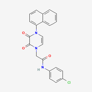 N-(4-chlorophenyl)-2-(4-naphthalen-1-yl-2,3-dioxopyrazin-1-yl)acetamide