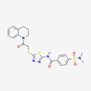 N-(5-((2-(3,4-dihydroquinolin-1(2H)-yl)-2-oxoethyl)thio)-1,3,4-thiadiazol-2-yl)-4-(N,N-dimethylsulfamoyl)benzamide