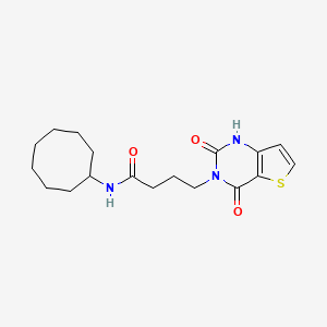 molecular formula C18H25N3O3S B2879917 N-cyclooctyl-4-{2,4-dioxo-1H,2H,3H,4H-thieno[3,2-d]pyrimidin-3-yl}butanamide CAS No. 687582-31-6