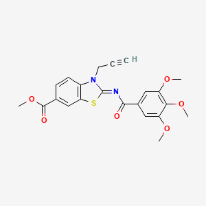 Methyl 3-prop-2-ynyl-2-(3,4,5-trimethoxybenzoyl)imino-1,3-benzothiazole-6-carboxylate
