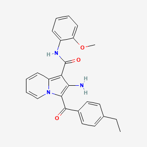 2-amino-3-(4-ethylbenzoyl)-N-(2-methoxyphenyl)indolizine-1-carboxamide