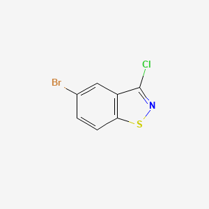 molecular formula C7H3BrClNS B2879925 5-bromo-3-chloro-1,2-benzothiazole CAS No. 907597-16-4