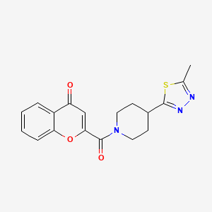 2-(4-(5-methyl-1,3,4-thiadiazol-2-yl)piperidine-1-carbonyl)-4H-chromen-4-one