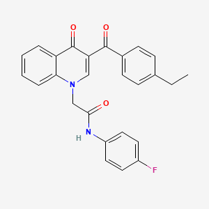 2-(3-(4-ethylbenzoyl)-4-oxoquinolin-1(4H)-yl)-N-(4-fluorophenyl)acetamide