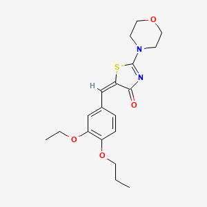 (E)-5-(3-ethoxy-4-propoxybenzylidene)-2-morpholinothiazol-4(5H)-one