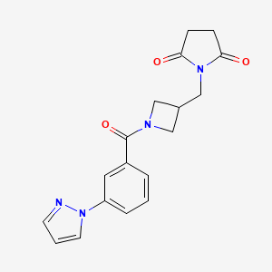 1-({1-[3-(1H-pyrazol-1-yl)benzoyl]azetidin-3-yl}methyl)pyrrolidine-2,5-dione