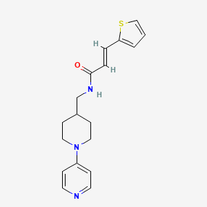 (E)-N-((1-(pyridin-4-yl)piperidin-4-yl)methyl)-3-(thiophen-2-yl)acrylamide