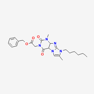 molecular formula C24H29N5O4 B2879945 benzyl 2-{8-hexyl-1,7-dimethyl-2,4-dioxo-1H,2H,3H,4H,8H-imidazo[1,2-g]purin-3-yl}acetate CAS No. 904272-46-4