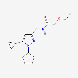 N-((1-cyclopentyl-5-cyclopropyl-1H-pyrazol-3-yl)methyl)-2-ethoxyacetamide