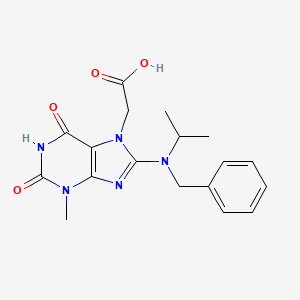 2-(8-(benzyl(isopropyl)amino)-3-methyl-2,6-dioxo-2,3-dihydro-1H-purin-7(6H)-yl)acetic acid