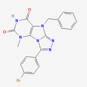 5-Benzyl-8-(4-bromophenyl)-1-methylpurino[8,9-c][1,2,4]triazole-2,4-dione