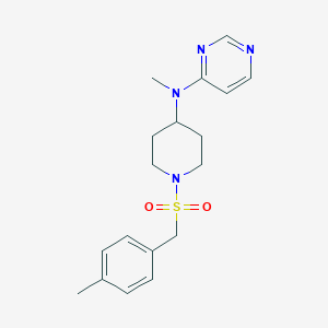 N-Methyl-N-[1-[(4-methylphenyl)methylsulfonyl]piperidin-4-yl]pyrimidin-4-amine
