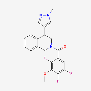 (4-(1-methyl-1H-pyrazol-4-yl)-3,4-dihydroisoquinolin-2(1H)-yl)(2,4,5-trifluoro-3-methoxyphenyl)methanone