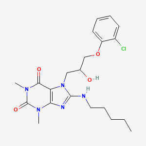 7-(3-(2-chlorophenoxy)-2-hydroxypropyl)-1,3-dimethyl-8-(pentylamino)-1H-purine-2,6(3H,7H)-dione