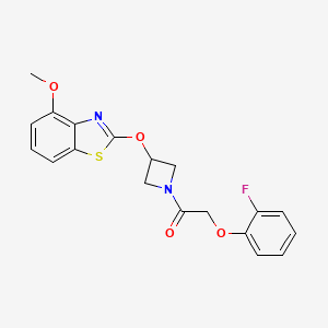 2-(2-Fluorophenoxy)-1-(3-((4-methoxybenzo[d]thiazol-2-yl)oxy)azetidin-1-yl)ethanone