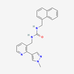 1-((2-(1-methyl-1H-pyrazol-4-yl)pyridin-3-yl)methyl)-3-(naphthalen-1-ylmethyl)urea