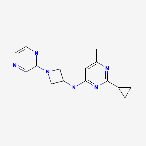 2-Cyclopropyl-N,6-dimethyl-N-(1-pyrazin-2-ylazetidin-3-yl)pyrimidin-4-amine