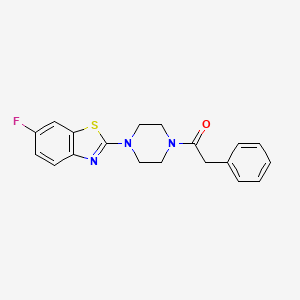 molecular formula C19H18FN3OS B2879988 1-(4-(6-Fluorobenzo[d]thiazol-2-yl)piperazin-1-yl)-2-phenylethanone CAS No. 897472-46-7