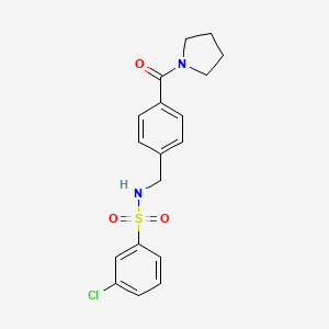 3-chloro-N-[4-(1-pyrrolidinylcarbonyl)benzyl]benzenesulfonamide