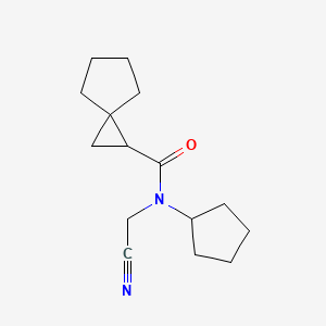 molecular formula C15H22N2O B2879991 N-(Cyanomethyl)-N-cyclopentylspiro[2.4]heptane-2-carboxamide CAS No. 1384672-01-8