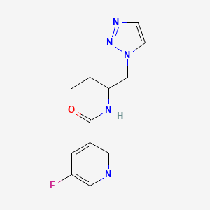 5-fluoro-N-(3-methyl-1-(1H-1,2,3-triazol-1-yl)butan-2-yl)nicotinamide