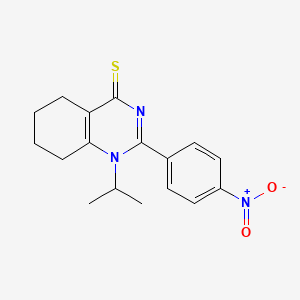 molecular formula C17H19N3O2S B2879994 1-异丙基-2-(4-硝基苯基)-5,6,7,8-四氢喹唑啉-4(1H)-硫酮 CAS No. 433964-16-0