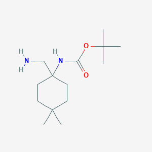 molecular formula C14H28N2O2 B2879997 tert-butylN-[1-(aminomethyl)-4,4-dimethylcyclohexyl]carbamate CAS No. 1998236-29-5