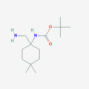 molecular formula C14H28N2O2 B2879997 Tert-butyl N-[1-(aminomethyl)-4,4-dimethylcyclohexyl]carbamate CAS No. 1998236-29-5