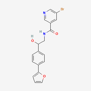 5-bromo-N-{2-[4-(furan-2-yl)phenyl]-2-hydroxyethyl}pyridine-3-carboxamide