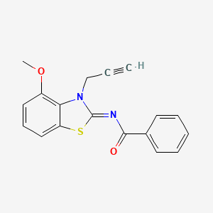 molecular formula C18H14N2O2S B2880007 N-(4-methoxy-3-prop-2-ynyl-1,3-benzothiazol-2-ylidene)benzamide CAS No. 868376-77-6