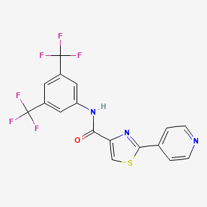 N-[3,5-bis(trifluoromethyl)phenyl]-2-(4-pyridinyl)-1,3-thiazole-4-carboxamide
