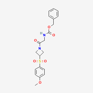 molecular formula C20H22N2O6S B2880041 Benzyl (2-(3-((4-methoxyphenyl)sulfonyl)azetidin-1-yl)-2-oxoethyl)carbamate CAS No. 1797844-47-3
