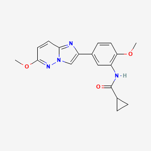 N-(2-methoxy-5-(6-methoxyimidazo[1,2-b]pyridazin-2-yl)phenyl)cyclopropanecarboxamide