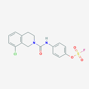 8-Chloro-2-[(4-fluorosulfonyloxyphenyl)carbamoyl]-3,4-dihydro-1H-isoquinoline