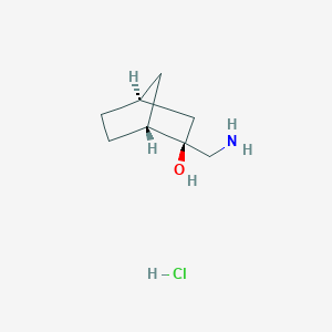 molecular formula C8H16ClNO B2880060 rac-(1R,2R,4S)-2-(aminomethyl)bicyclo[2.2.1]heptan-2-ol hydrochloride CAS No. 40344-80-7