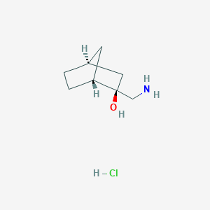 B2880060 (1R,2R,4S)-2-(Aminomethyl)bicyclo[2.2.1]heptan-2-ol;hydrochloride CAS No. 40344-80-7