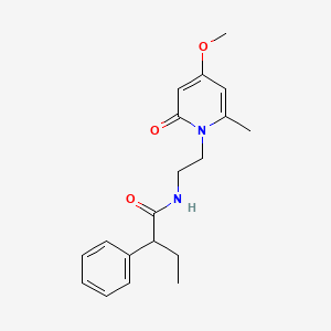 molecular formula C19H24N2O3 B2880065 N-(2-(4-methoxy-6-methyl-2-oxopyridin-1(2H)-yl)ethyl)-2-phenylbutanamide CAS No. 2034246-22-3