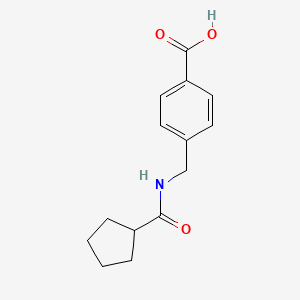 molecular formula C14H17NO3 B2880072 4-[(环戊基甲酰胺)甲基]苯甲酸 CAS No. 898123-75-6